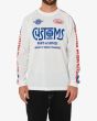 Hombre con maillot de moto Deus Ex Machina Ratchet Moto Jersey Blanco