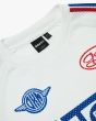 Maillot de moto Deus Ex Machina Ratchet Moto Jersey Blanco para hombre logo