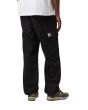 Hombre con Pantalón Carhartt WIP Regular Cargo Pant Black Rinsed posterior