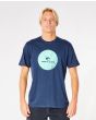 Hombre con camiseta de manga corta Rip Curl Corp Icon Tee azul marino 