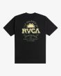 Camiseta orgánica de manga corta RVCA Type Set Negra para hombre posterior