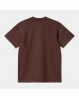 Camiseta de manga corta Carhartt Work in Progress granate para hombre posterior