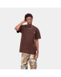 Hombre con Camiseta de manga corta Carhartt Work in Progress granate
