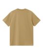 Camiseta de manga corta con bolsillo Carhartt WIP Pocket Agate Beige para hombre posterior