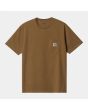 Camiseta de manga corta con bolsillo Carhartt WIP Pocket T-Shirt marrón para hombre