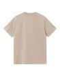 Camiseta de manga corta con bolsillo Carhartt WIP Pocket color beige Wall para hombre posterior