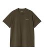 Camiseta de manga corta Carhartt WIP S/S Script Embroidery T-Shirt Turtle-Air Pink para hombre