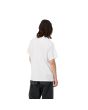 Hombre con camiseta holgada manga corta Carhartt WIP Script Embroidery Blanca con logo negro espalda