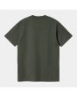 Camiseta de manga corta Carhartt WIP Script verde para hombre posterior