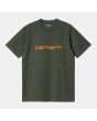 Camiseta de manga corta Carhartt WIP Script verde para hombre