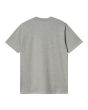 Camiseta de manga corta Carhartt WIP Script Grey Heather-Chervil para hombre posterior