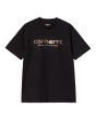 Camiseta de manga corta Solar Chrome Script negra para hombre