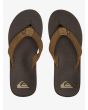 Sandalias Quiksilver Carver Suede Core marrones para hombre superior