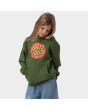 Niña con Sudadera de capucha Santa Cruz Youth Classic Dot Verde Dark Moss