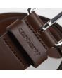 Cinturón de cuero Carhartt WIP Script Belt marrón para hombre logo