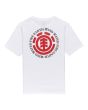 Camiseta de manga corta para niño Element Seal SS blanca Posterior