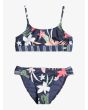 Conjunto de bikini bralette Roxy Vacay for Life Girl Azul Marino Floral para niñas de 7 a 16 años