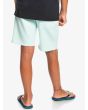 Niño con short de felpa Quiksilver Easy Day azul turquesa posterior