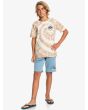 Niño con pantalón corto de felpa Quiksilver Easy day azul frontal