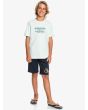 Niño con short de felpa Quiksilver Easy Day Azul marino frontal