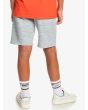 Niño con short de felpa Quiksilver Easy Day gris posterior