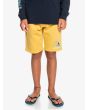 Pantalón corto de felpa Quiksilver Easy Day amarillo para niño 