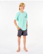 Niño con pantalón corto elástico Rip Curl Surf Revival Volley negro frontal