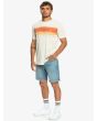 Hombre con short vaquero Quiksilver Modern Wave Salt Water 18" Azul frontal