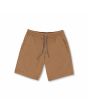 Pantalón corto de cintura elástica Volcom Frickin Elasticated Waist 19" Tobacco para hombre