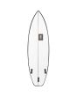 Tabla de Surf Shortboard Chris Christenson OP2 5'11" blanca y negra 31,21Litros FCS II Squash Tail Thruster bottom