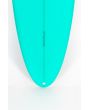 Shortboard Channel Islands Al Merrick Twin Pin 5'11" 32.9L en color turquesa frontal cola