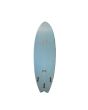 Tabla de surf Shortboard Lost RNF 1996 5'7'' blanca y azul posterior