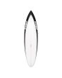 Tabla de Surf Shortboard Pukas Water Lion 6'4" Chris Christenson blanca y negra Cola Round Square FCS II Thruster deck