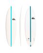 Tabla de Surf Shortboard Quiksilver Discus 6'6''x 21 x 2 7/8 45,3 Litros blanca y azul Futures