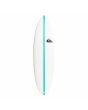 Tabla de Surf Shortboard Quiksilver Discus 6'8'' x 21 1/4 x 2 15/16 47,3 Litros blanca y azul Futures deck