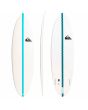 Tabla de Surf Shortboard Quiksilver Discus 6'8'' x 21 1/4 x 2 15/16 47,3 Litros blanca y azul Futures
