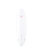 Tabla de Surf Shortboard Roxy Egg 6'6" 43.2L en color blanco y estampado floral posterior