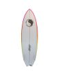 Tabla de Surf Shortboard Town and Country Glenn Pang Sinr 5'8" en color rosa y amarillo posterior