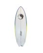 Tabla de Surf Shortboard Town and Country Glenn Pang Sinr 6'0" en color azul y amarillo posterior