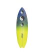 Tabla de Surf Shortboard Town and Country Glenn Pang Sinr 6'0" en color azul y amarillo