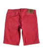 Pantalón corto vaquero Quiksilver Distorsion Colors rojo para niños de 8 a 12 años posterior