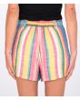 Pantalón corto de tiro alto Hurley Button Front Multicolor para mujer posterior