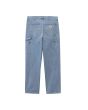 Pantalón vaquero Carhartt WIP Single Knee Azul Stone Bleached para hombre posterior