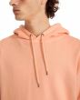 Hombre con Sudadera de capucha Volcom Single Stone color melocotón bordado logo