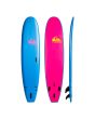 Tabla de Surf Softboard Quiksilver Soft Ultimate 8'0" x 22 1/4" x 3 1/4" 86L en color azul y rosa