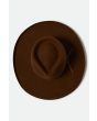 Sombrero Brixton Marlow Rancher Hat color café con ala ancha para mujer corona