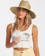 Mujer con sombrero de paja para el sol Billabong New Comer Natural