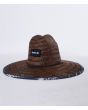 Sombrero protector de paja Hurley Java Straw Hat Marrón para hombre parche