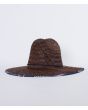 Sombrero protector de paja Hurley Java Straw Hat Marrón para hombre posterior