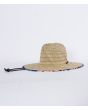Sombrero protector de paja Hurley Java Straw Hat Khaki para hombre posterior